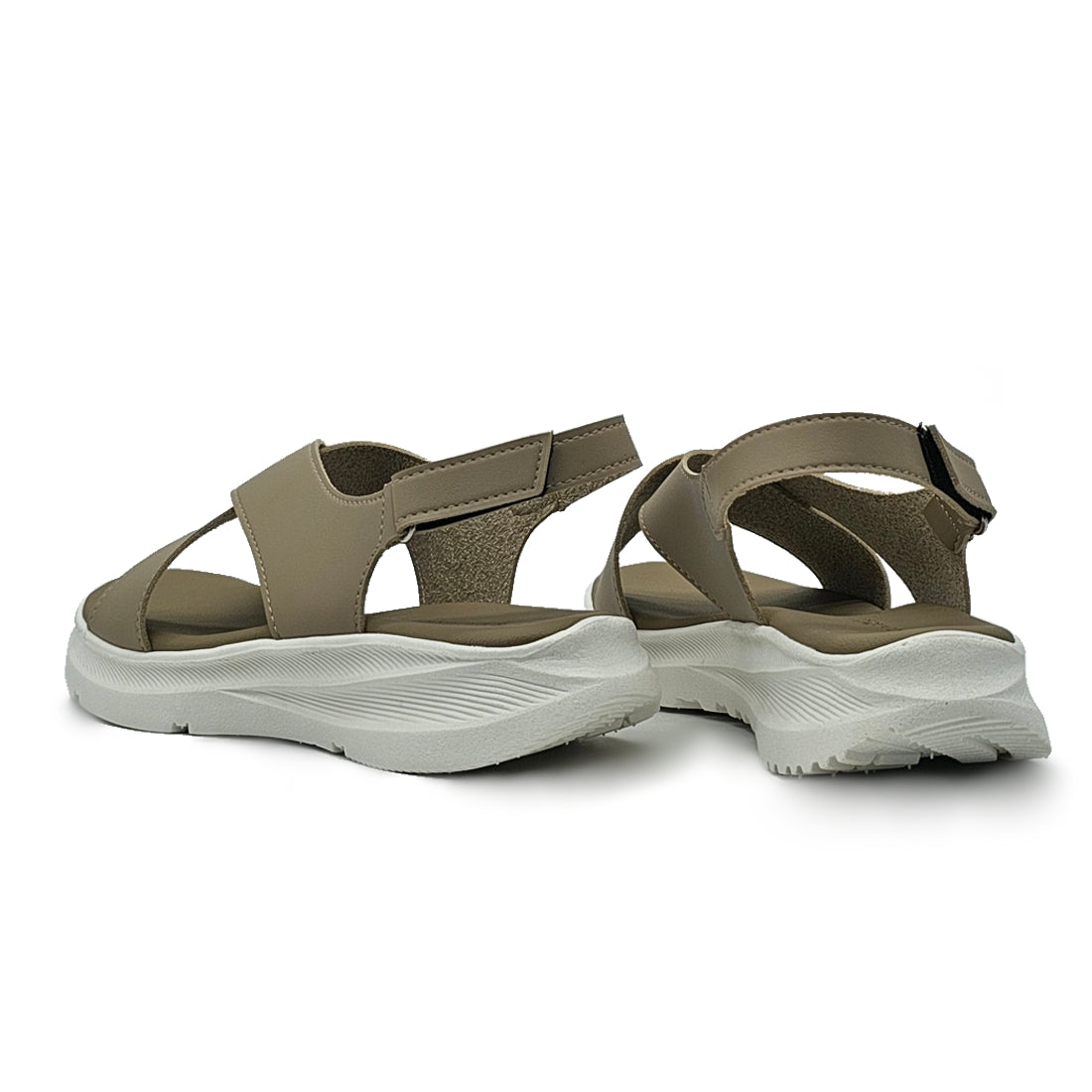 Cross Band Velcro Slingback Sandals