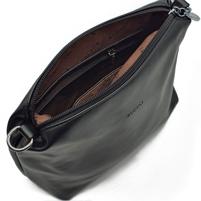 RUCINI Eloise Ladies Faux Leather Shoulder Tote Bag 2-in-1 Bundle Set