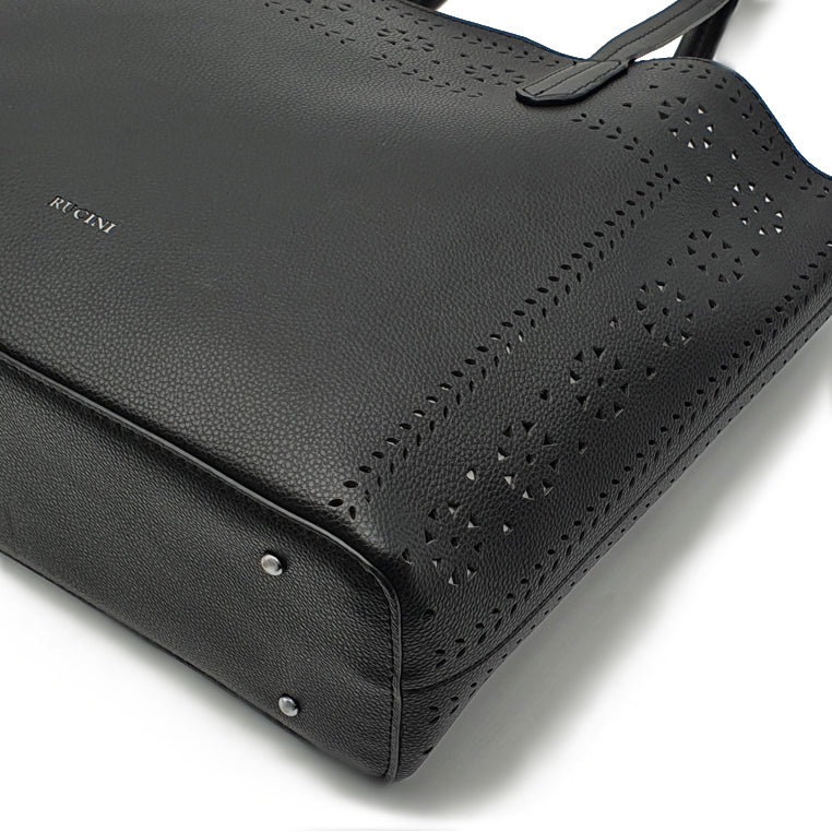 Eloise Faux Leather Shoulder Tote Bag 2-in-1 Bundle Set