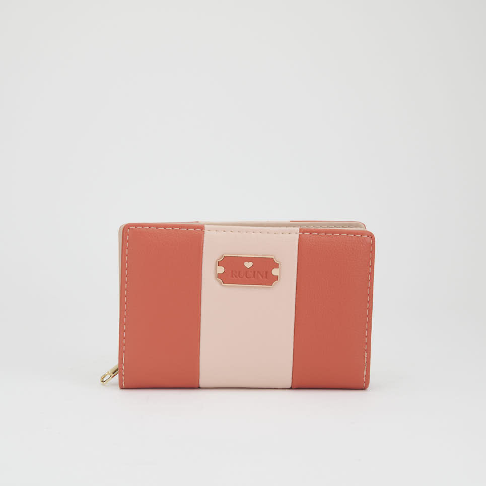 Two Tone Snap Purse with Zipper