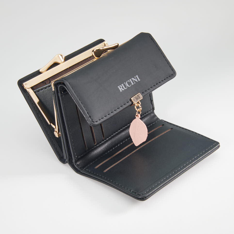 Ladies Leather Purse Big Clip Top Clasp Purse Money Pouch Coin Wallet  Clutch Bag | eBay