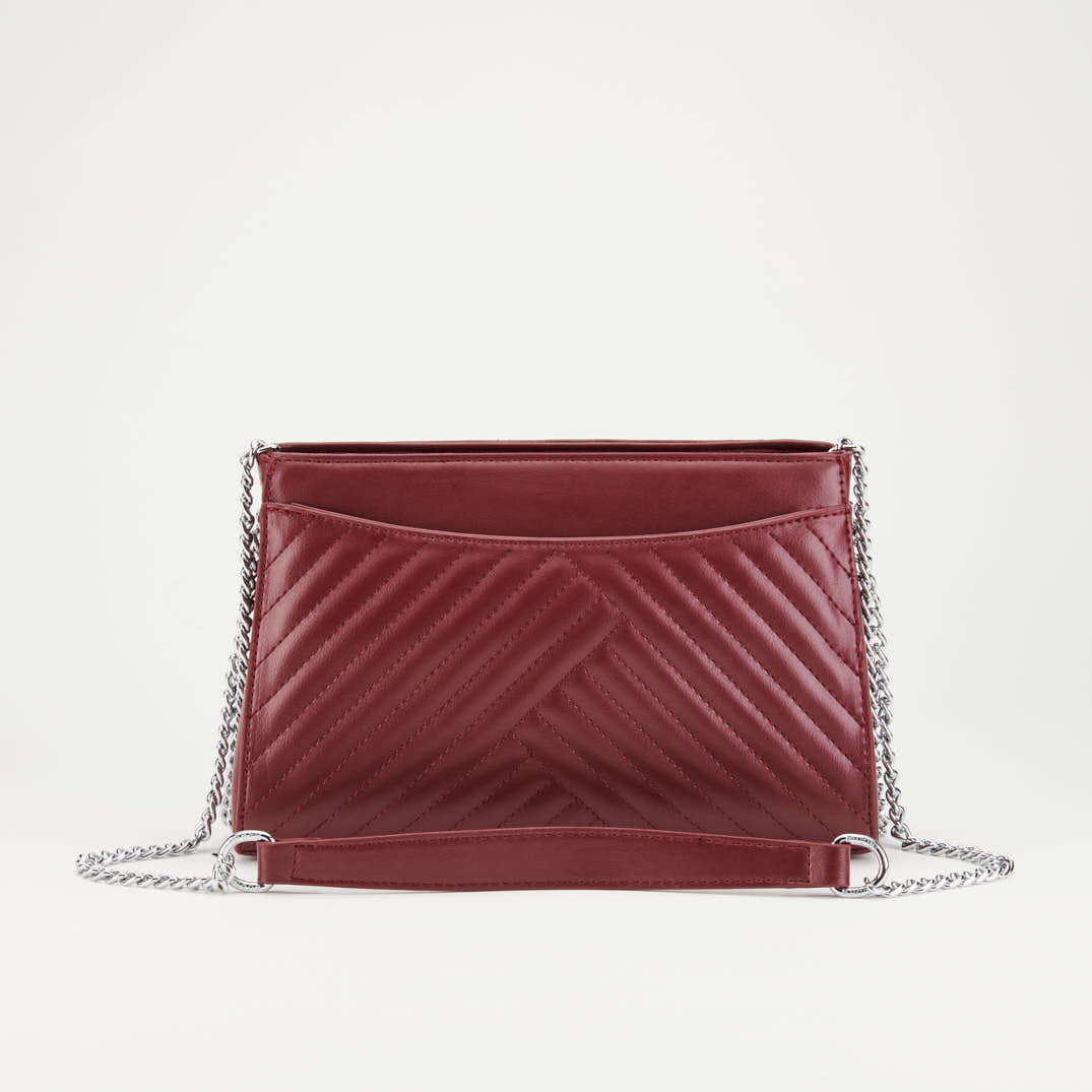 Quilted Top Zip Chain Shoulder Bag