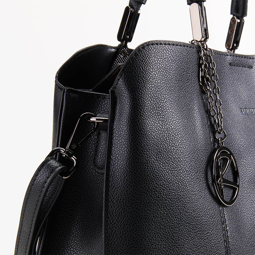 Structured Parallel Stitched Handbag 2-in-1 Set