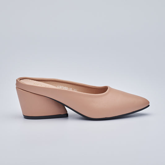 Pointed Toe Heeled Mules