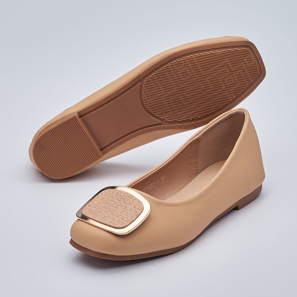 Elegant Square Toe Ballet Flats