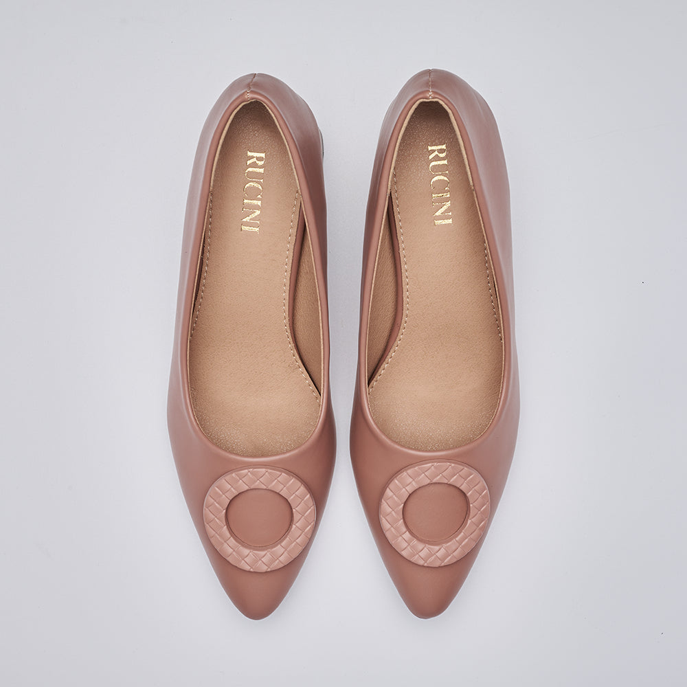 Block-Heeled Court Shoes
